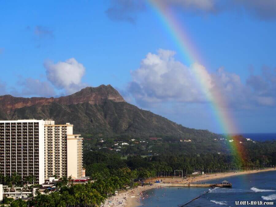 ハワイのシンボル、虹とダイヤモンドヘッド！