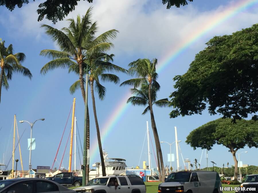 ハワイの虹 レインボー ハワイの写真 画像